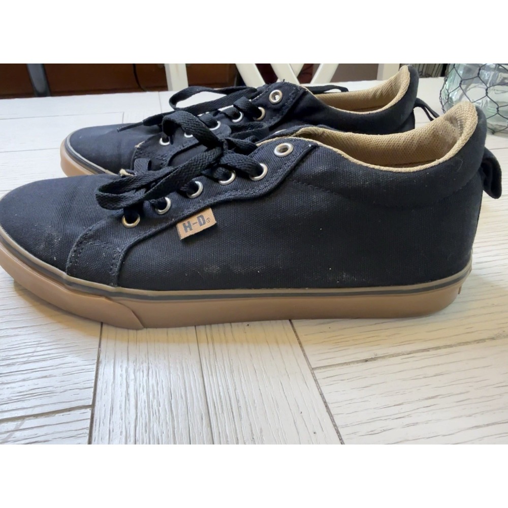 Harley Davidson Torland Black/Gum Sneaker Shoes Unisex W 10; M 8.5; EU 42 Canvas